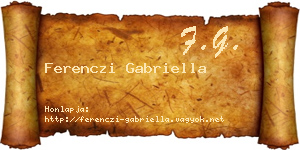 Ferenczi Gabriella névjegykártya