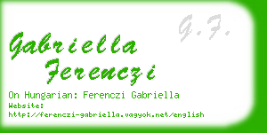 gabriella ferenczi business card